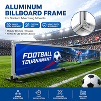 Cadre de panneau publicitaire en aluminium pour la publicité dans les stades de football, affichage d'événements sportifs en plein air, structure de signalisation modulaire, taille personnalisée