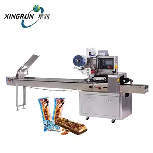 Lange Levensduur Flowpack Flow Wrapper Kussen Tas Platte Bodem Burrito Servo Motor Automatische Tortilla Verpakking Machine