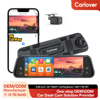 Caméra embarquée Carlover AI 4K/1080P double canal avec CarPlay, Android Auto, Mirror Link, vision arrière, écran tactile IPS, enregistreur vidéo, DVR de voiture