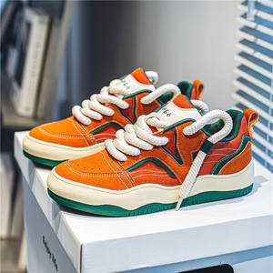 Chaussures en toile tendance à blocs de couleurs pour hommes, baskets décontractées avec un design unique, chaussures élégantes pour hommes, chaussures de sport - Product Image 1