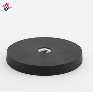 Super strong round rubber coated magnet magnetic base mounting rubber coated neodymium magnets
