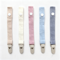 Attache-tétine en coton mousseline pour bébé, avec ruban, pour garçons et filles, sangle souple en tissu