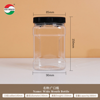 Voedselveilige PET plastic pot met schroefdeksel, 1900ml & 800ml inhoud, geschikt voor snoep, suiker, chocolade, snacks, salade, babyvoeding, pizza, noten, havermout