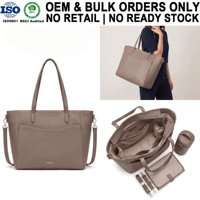 Sac à langer tout-en-un en cuir PU pour maman, fabriqué par un fabricant OEM, avec matelas à langer et porte-biberon isotherme