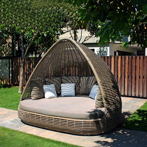Piscina playa cama de día aluminio PE ratán tumbona Patio muebles de exterior conjunto impermeable protección solar jardín <span class=keywords><strong>tumbonas</strong></span> chaise sofá - Product Image 6