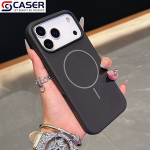 Silicone liquido opaco pulsante integrato puro colore sottile anello magnetico morbida pelle sensazione fonecase per <span class=keywords><strong>iphone</strong></span> 17pm/air/pro 16 - Product Image 5