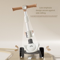 Trottinette pliable à 3 roues pour enfants, légère et mignonne, avec siège, roues en PU anti-retournement, hauteur réglable, frein arrière - Pour les enfants de 3 à 6 ans