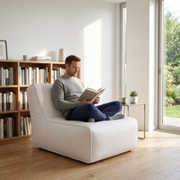Canapé gonflable pliable personnalisable, fauteuil inclinable pour la chambre à coucher, le salon et le camping en plein air