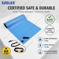 Tapis de table antistatique en caoutchouc ESD pour salle blanche, 1,2 m x 10 m, feuille dissipatrice d'électricité statique