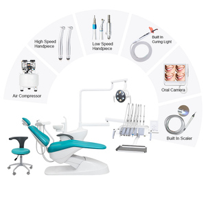 Sillón Dental Eléctrico de Fábrica Foshan con Sistema de Instrumentos Colgantes, Unidad Dental Completa para Consultorio Dental y Hospital - Product Image 1