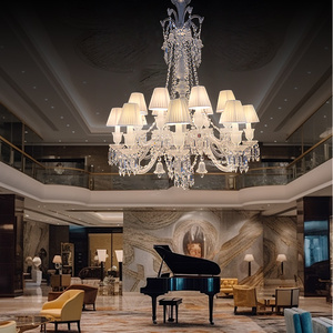 Đèn chùm pha lê lớn Phòng khách Nhà hàng Khách sạn Tiệc sang trọng Đèn chùm pha lê Đèn trang trí Ánh sáng trang trí Cristal Lustre - Product Image 3