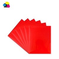 Skywing-carpeta de archivos con doble bolsillo, papel de 250gsm, tamaño de letra roja 100% reciclada, laminación brillante, superventas