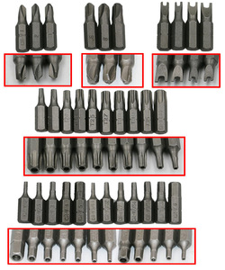 Extensión magnética roja para <span class=keywords><strong>destornillador</strong></span> eléctrico, soporte de brocas S2 T20h, juego de brocas de seguridad torx, 33 unidades - Product Image 2