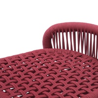 de jardin en aluminium pour comptoir de bistro Mobilier de terrasse Tabourets de bar hauts en corde tissée rouge sans bras