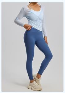 ชุดโยคะผู้หญิง ชุดพิลาทิสกระชับสัดส่วน ชุดกีฬาตาข่าย 2 ชิ้น ระบายอากาศได้ดี ลายมัดย้อม เอวยางยืด - Product Image 2