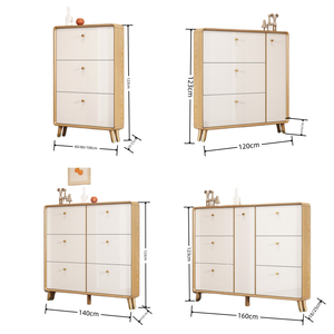 Zapatero Bicolor de Estilo Nórdico | Gabinete de Almacenamiento Multifuncional para Entrada o Pasillo - Product Image 5