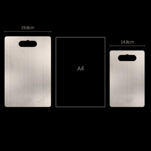Planche à découper en acier inoxydable C301 en gros – Outil de cuisine pratique pour fruits, légumes et viande, facile à nettoyer - Product Image 5