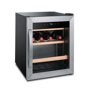 Personalizada <span class=keywords><strong>de</strong></span> fábrica <span class=keywords><strong>de</strong></span> la puerta <span class=keywords><strong>de</strong></span> acero inoxidable pantalla led <span class=keywords><strong>de</strong></span> 15 botella <span class=keywords><strong>de</strong></span> vino con refrigeración por compresor - Product Image 1