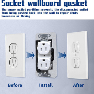 Espaciador de placa de pared de metal para cajas eléctricas Dispositivo de ajuste al ras Placas de nivelación Espaciadores Nivelador - Product Image 5