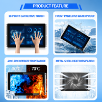 Moniteur tactile industriel embarqué 15,6 pouces OEM Linux Win IP65, PC industriel utilisé dans les machines ATM POS à cadre ouvert