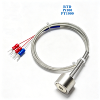 Termokopel Tipe K PT100 PT1000 RTD Sensor Suhu Permukaan Adsorpsi Baja Tahan Karat Probe Tahan Magnet Kuat