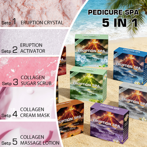 Kit <span class=keywords><strong>de</strong></span> Pedicura Profesional <span class=keywords><strong>de</strong></span> Colágeno <span class=keywords><strong>de</strong></span> 5 Pasos con Aroma Único y Diseño Personalizado, Burbujas Intensas y Cristales para Spa <span class=keywords><strong>de</strong></span> Uñas - Product Image 3