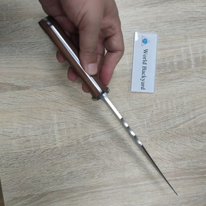 <span class=keywords><strong>Cuchillo</strong></span> Bowie Trail Point Grande con Guardamanos Redondo, 3 Remaches, Mango de Madera, <span class=keywords><strong>Cuchillo</strong></span> de Defensa Personal, Full Tang, para Aventuras en la Jungla y <span class=keywords><strong>Bushcraft</strong></span> - Product Image 5