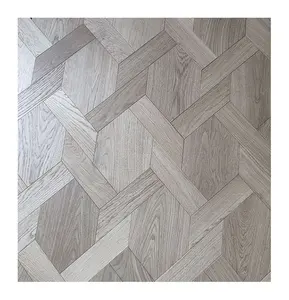 天然消失六角形欧洲橡木镶木地板造型现代欧洲室内设计木地板