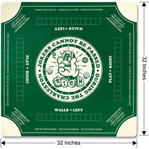 Juego de Mahjong automático de viaje portátil, alfombrilla silenciosa antideslizante, incluye bolsa de almacenamiento, tarjetas de Mahjong verdes 2025, decoración de fiesta, hecho en stock - Product Image 2