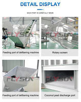 Ligne de production complète pour le traitement des coques de noix de coco, machine de décorticage et de séparation des fibres de coco