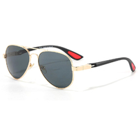 Lunettes de soleil classiques RB 3026, verres verts, monture en métal noir, UV400, unisexe, pour la conduite en extérieur