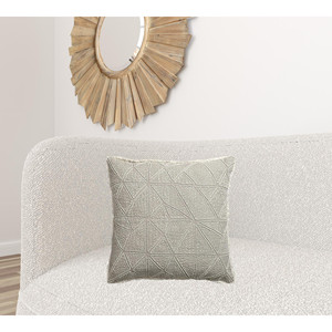 HMS 20 \ "cuscino decorativo Beige e avorio con ricami e frange - Product Image 4