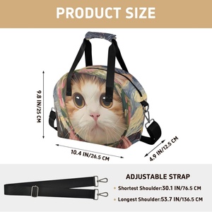 Bolsa Térmica para Almuerzo Personalizada con Estampado de Gato Naranja, Duradera e Impermeable, Fácil de Transportar y Mantiene el Calor para Picnics - Product Image 2