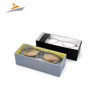 Boîte de rangement pour lunettes en papier écologique recyclable personnalisée, boîte rigide en papier pour lunettes de soleil et lunettes de vue avec logo imprimé