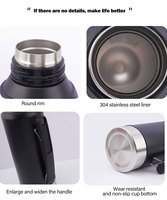 Flacon thermos Yerba Mate de 1200ml conçu pour être utilisé avec Mate Cup ou Mate Gourd Thermos isolé sous vide à double paroi pour le camping