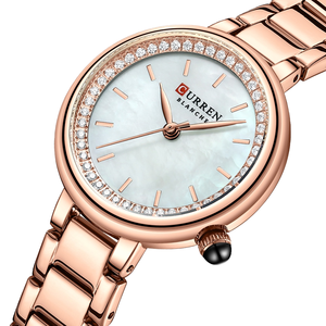 Nuevo Reloj de Pulsera de Cuarzo Verde de Lujo Sencillo para Mujer, Correa Delgada de Acero Inoxidable, Resistente al Agua, Aleación - Product Image 1