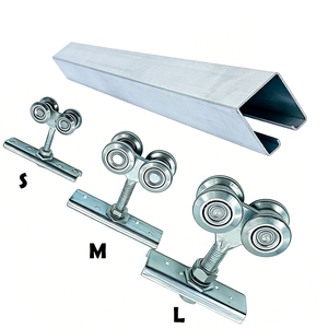 Ruote per Porte Scorrevoli di <span class=keywords><strong>Grande</strong></span> Portata, Pulegge in Acciaio per Binari Posteriori di Porte Scorrevoli e Tende - Product Image 5