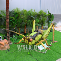 Zoo-Park-Ausstattung Insektenmodell Große Tierstatuen Outdoor-Stahl-Skulptur eines Heuschrecken für Einkaufszentren und Schulen