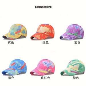 Geometric Gradient Personality Graffiti Baseball Cap Outdoor Sports Street Style <b>Hat</b> with Common Fabric Image Pattern Fruit - Product Image 6