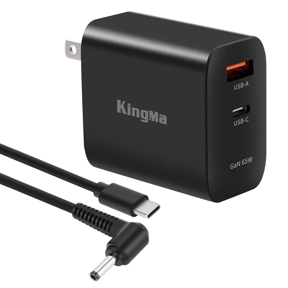 KingMa 65W GaN PD Charger Fast Charging with Acer ASUS Type C to DC 4.0*1.35mm Cable for Acer ASUS Laptop