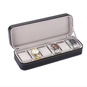Customized Logo PU Leather Velvet <b>Watch</b> Display Storage Box 2 3 6 10 12 Slots <b>Watch</b> Travel <b>case</b> Box - Product Image 6