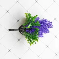 Tanaman Pot Lavender Dekorasi Rumah Mini Desktop Tanaman Pot Kecil Tanaman Bonsai Bunga Buatan Grosir