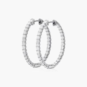 Classic 925 Sterling Silver Gold Plated Moissanite Hoop <b>Earrings</b> Luxury Designer Sparkling <b>Fine</b> Jewelry Elegant Fashion Gift - Product Image 2