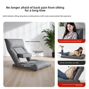 Sofá Reclinable Moderno Plegable Personalizable Kino, Silla <span class=keywords><strong>de</strong></span> Oficina Ergonómica con Soporte Lumbar, Tela <span class=keywords><strong>para</strong></span> Sala <span class=keywords><strong>de</strong></span> Estar, Dormitorio y Hogar - Product Image 2