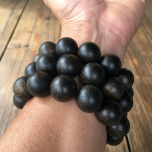 Exquisite Black Agarwood Bracelet Collection Natural Dark Wood Beads Sizes 6mm Through 18mm for Daily Style and Calm - Product Image 1