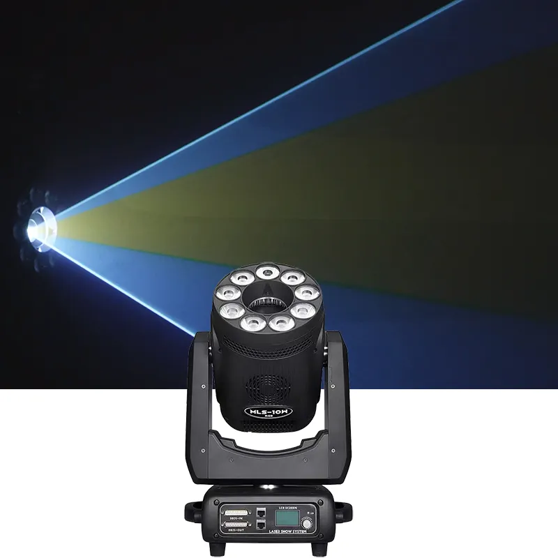 Pro DJ Lights 2 IN 1 Led Wash 10W RGB Full Color Laser Moving Head Light 10x20W RGBW Led Wash Stage lIghting