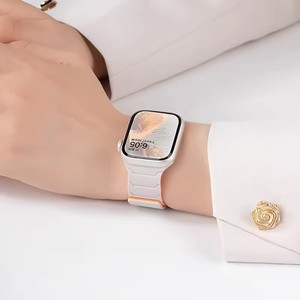 Bracelet en silicone magnétique pour Apple Watch Band Ultra 2 49 mm 45 mm 41 mm, bracelet pour Watch Series 9 8 7 6 SE 5 4 38 mm 42 mm 44 mm 40 mm - Product Image 3