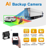 Caméra AI 1080P AHD WiFi App Control avec détection d'angle mort et alarme sonore Aide à la marche arrière intelligente pour bus et camion lourds