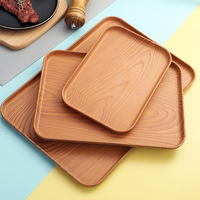 Assiette en plastique de produit céréalier en bois de paille de blé écologique plateaux de service plateau en plastique de paille de blé réutilisable