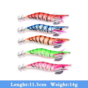 SKM plástico de alta calidad y madera calamar Jig señuelo de pesca impreso <span class=keywords><strong>Egi</strong></span> 2,0 #2,5 #3,0 5 colores cebo duro Artificial - Product Image 4